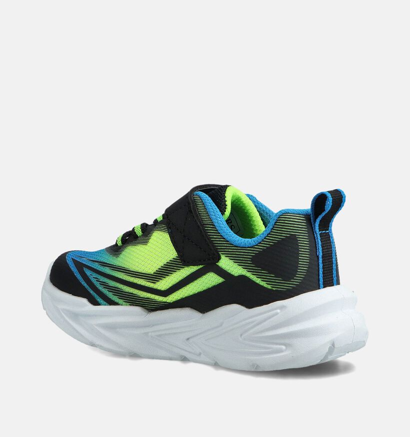 Skechers Flex Glow Ultra Baskets en Noir/Bleu pour garçons (366293)