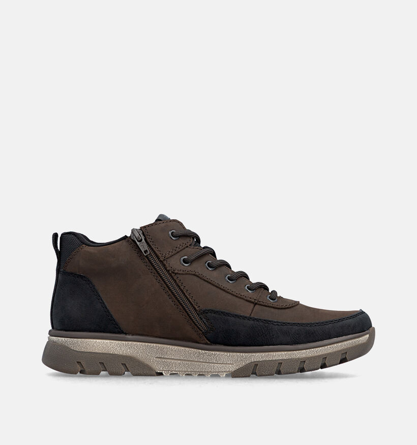 Rieker Sport Donkerbruine/Zwarte Boots met Veters voor heren (379825) - geschikt voor steunzolen