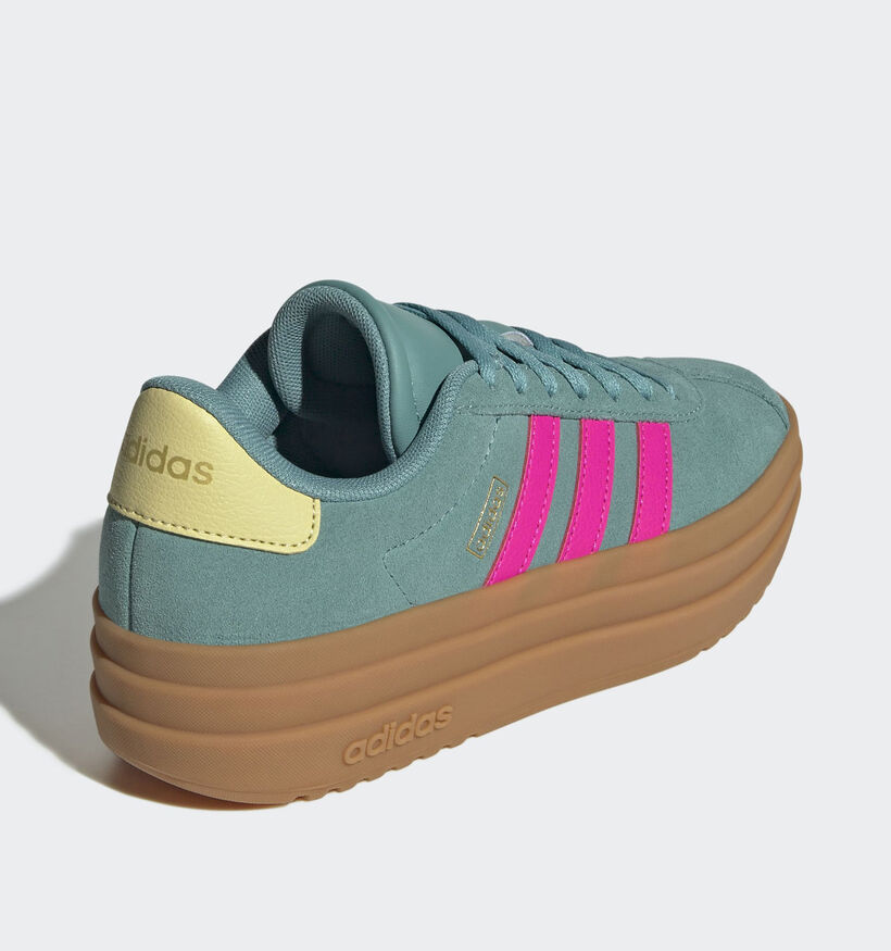 adidas VL Court Bold Baskets basses en Vert pour filles (359632) - pour semelles orthopédiques