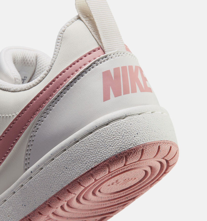 Nike Court Borough Baskets en Blanc/Gris pour filles (381056)