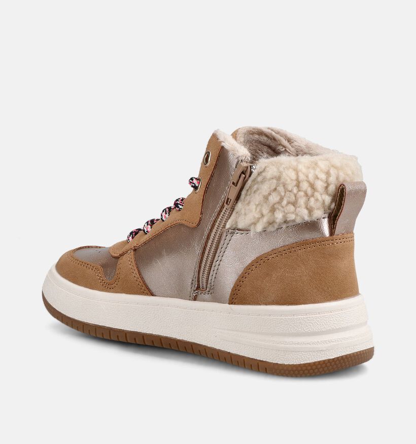 Milo & Mila Boots &agrave; lacets Teddy en Marron pour filles (378697)