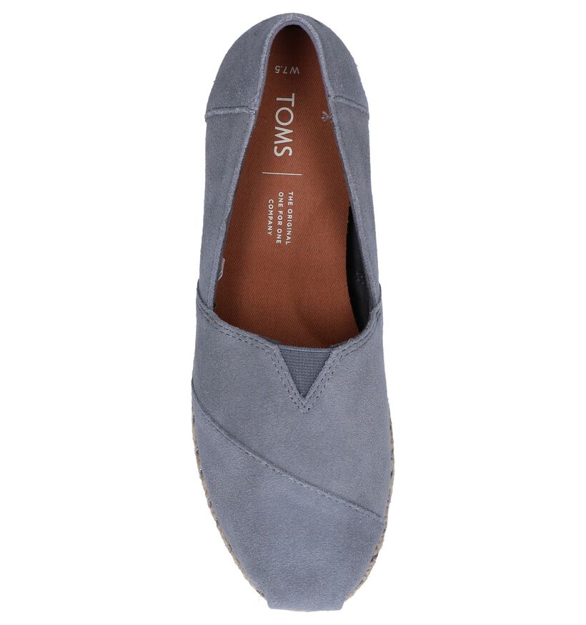 Blauwgrijze Espadrilles Toms in nubuck (242051)