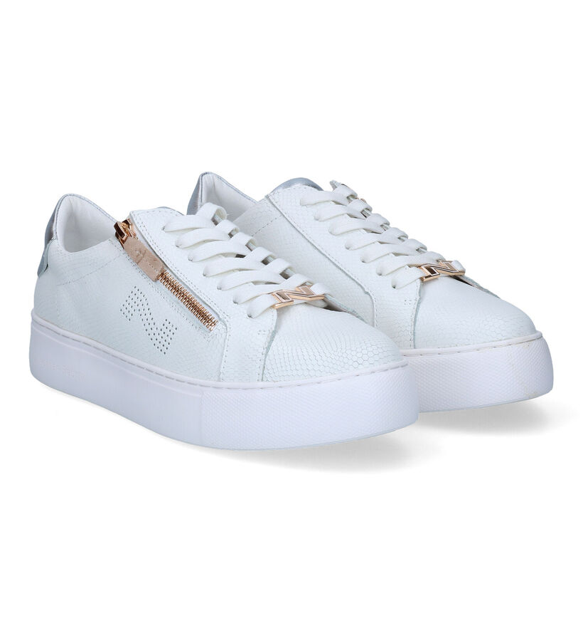 Nathan-Baume Baskets habillées en Blanc en cuir (308373)