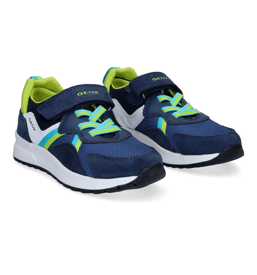 Geox Briezee Blauwe Sneakers voor jongens (311047) - geschikt voor steunzolen