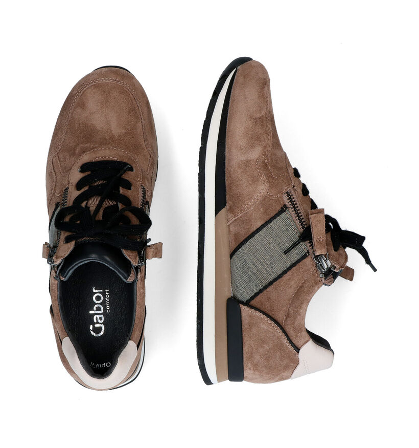 Gabor OptiFit Chaussures à lacets en Brun pour femmes (297237) - pour semelles orthopédiques