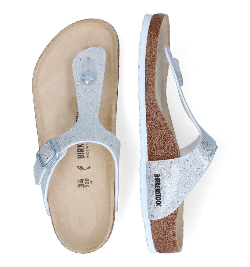 Birkenstock Gizeh BS Witte Teenslippers voor meisjes (338081)