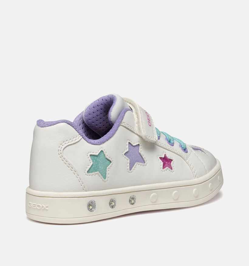 Geox Skylin Witte Sneakers met Sterren voor meisjes (351933) - geschikt voor steunzolen