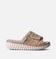 Rieker Nu-pieds talon compensé en Beige pour femmes (354998)