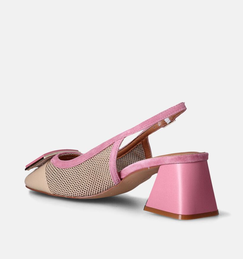 Crinkles Escarpins slingback en Or rose pour femmes (356257)