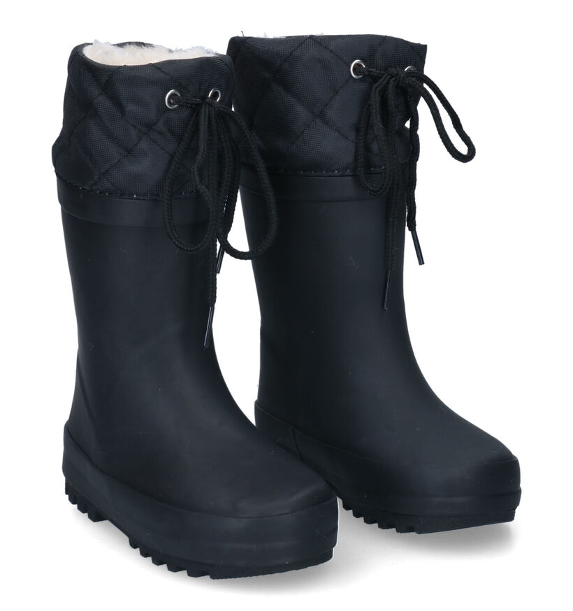 Xplor Rainboot Collar Fur Bottes de pluie en Noir pour garçons, filles (326387) - pour semelles orthopédiques