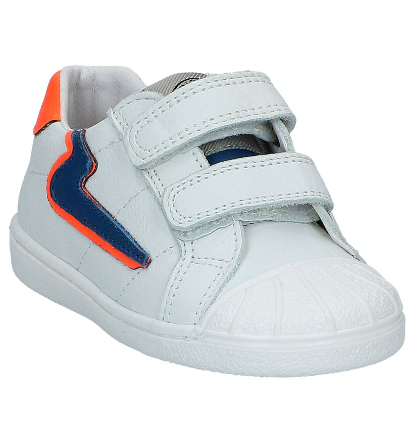 Little David Milan Witte Velcroschoenen in leer (289366)