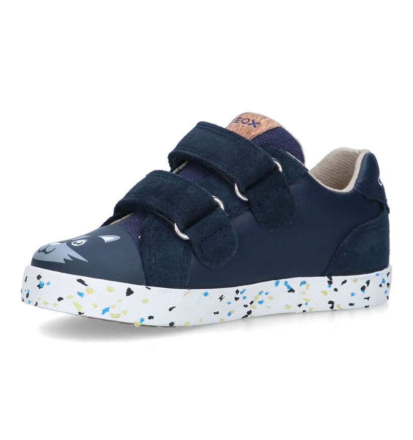 Geox Kilwi Chaussures à velcro en Bleu pour garçons (321552) - pour semelles orthopédiques