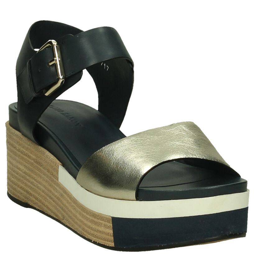 Elvio Zanon Donker Blauw Sandalen Gekleed, , pdp