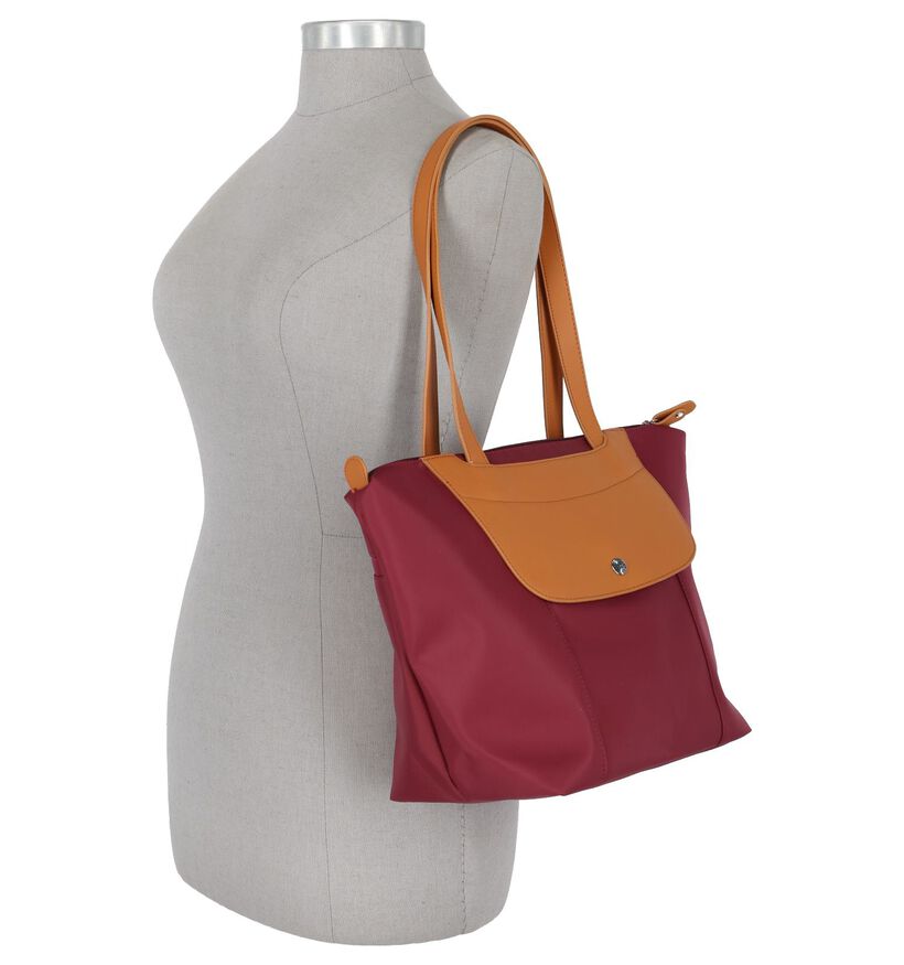 Arthur & Aston Bordeaux Shopper Tas in stof (208712)