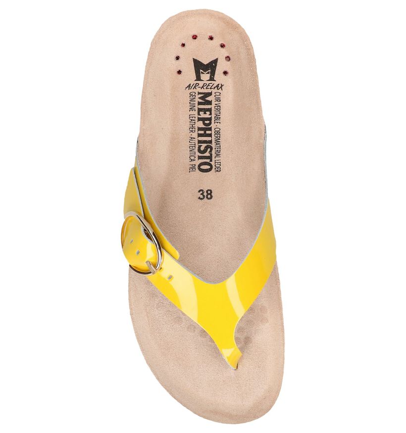 Gele Teenslippers Mephisto Natalina in lakleer (246540)