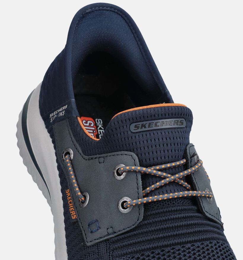 Skechers Delson 3.0 Rot en Bleu fonc&eacute; pour hommes (371047)