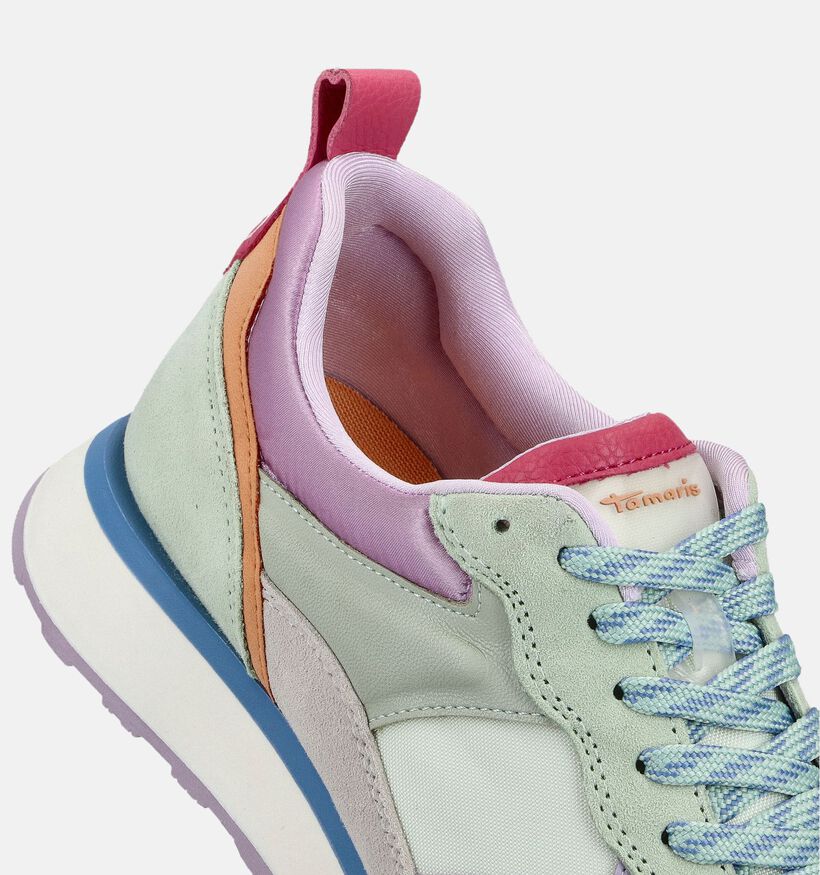 Tamaris Baskets casual en Vert pour femmes (368551) - pour semelles orthop&eacute;diques