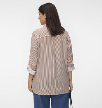 Vero Moda Curve Blouses Wit/Bruin/Roze