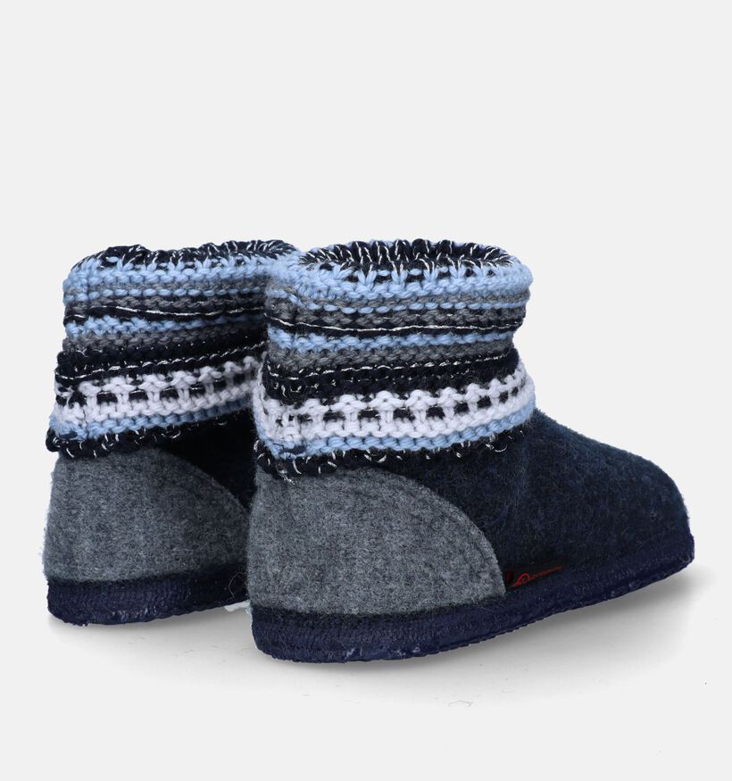Giesswein Kiel Pantoufles hautes en Bleu pour femmes (349152)