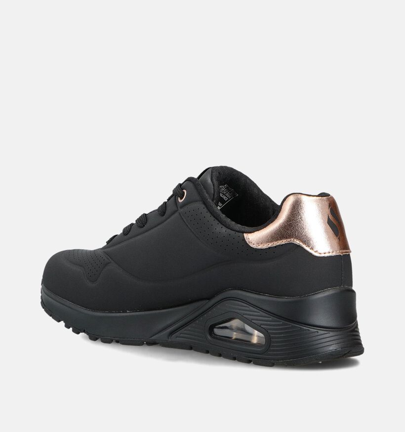 Skechers Uno Golden Air Zwarte/Gouden Sneakers voor dames (359714) - geschikt voor steunzolen