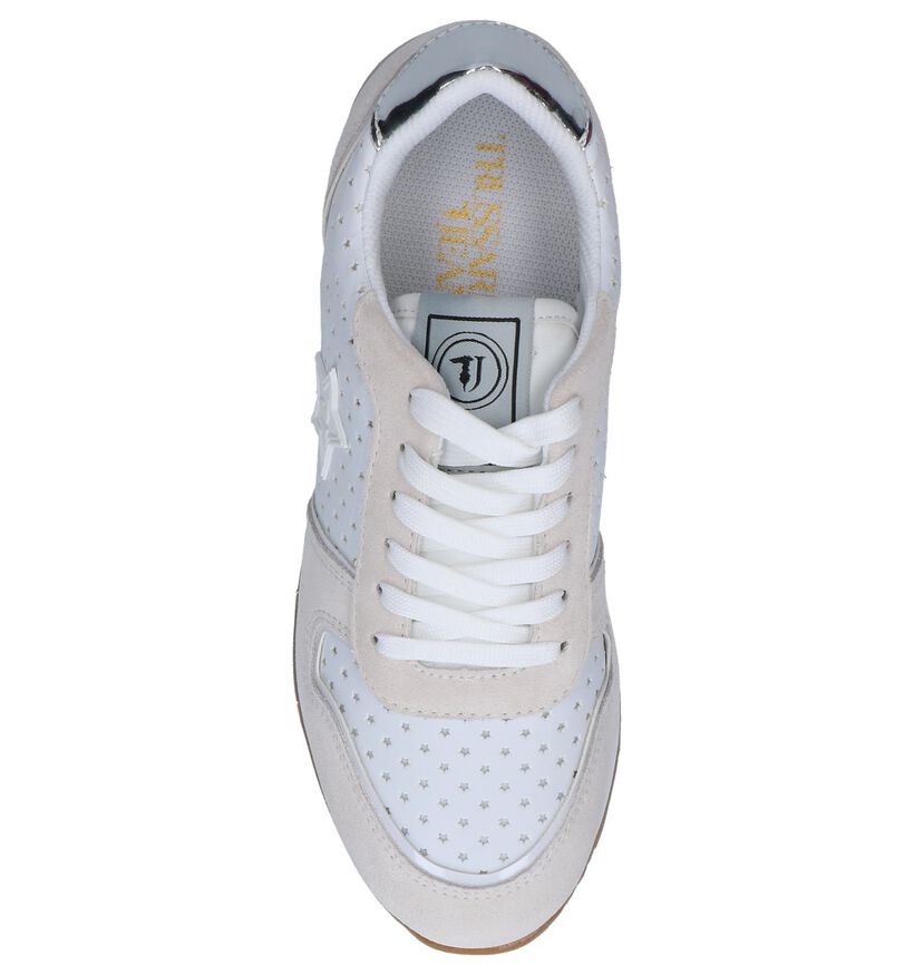 Trussardi Jeans Baskets basses en Blanc en cuir (239601)