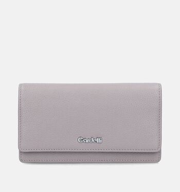 Ritsportemonnee beige