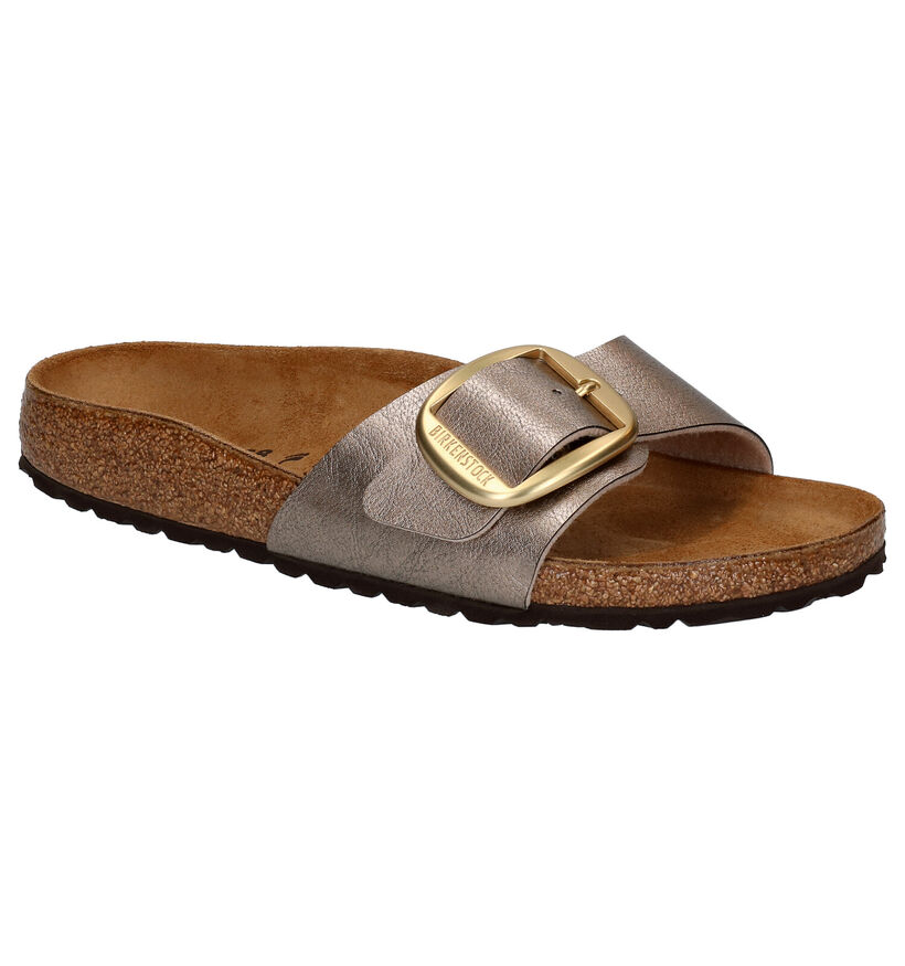 Birkenstock Madrid Birko-Flor Zwarte Slippers voor dames (338048)