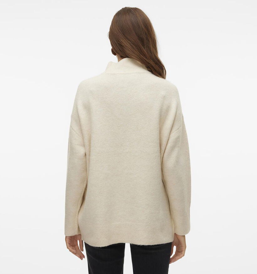 Vero Moda Phillis Pull long en Beige pour femmes (344100)