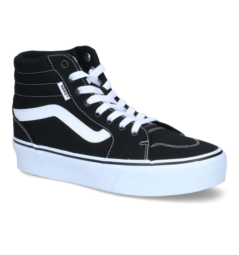 Vans Filmore Hi Platform Zwarte Sneakers in stof (294278)