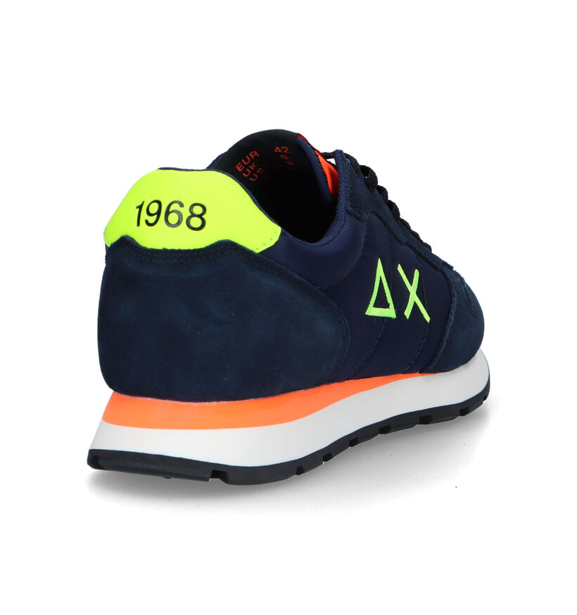 Sun 68 Tom Fluo Blauwe Sneakers voor heren (322372) - geschikt voor steunzolen