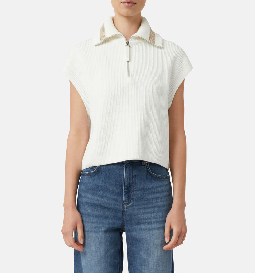 comma casual identity Witte Trui Korte Mouwen voor dames (364859)