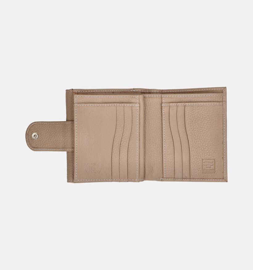 Crinkles Taupe Overslagportemonnee voor heren, dames (358104)