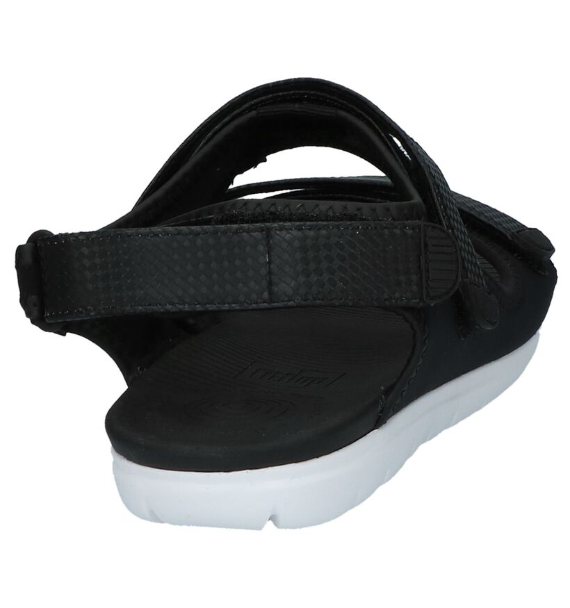 Zwarte Sandalen FitFlop Neoflex Back-Strap Sandals in stof (212891)