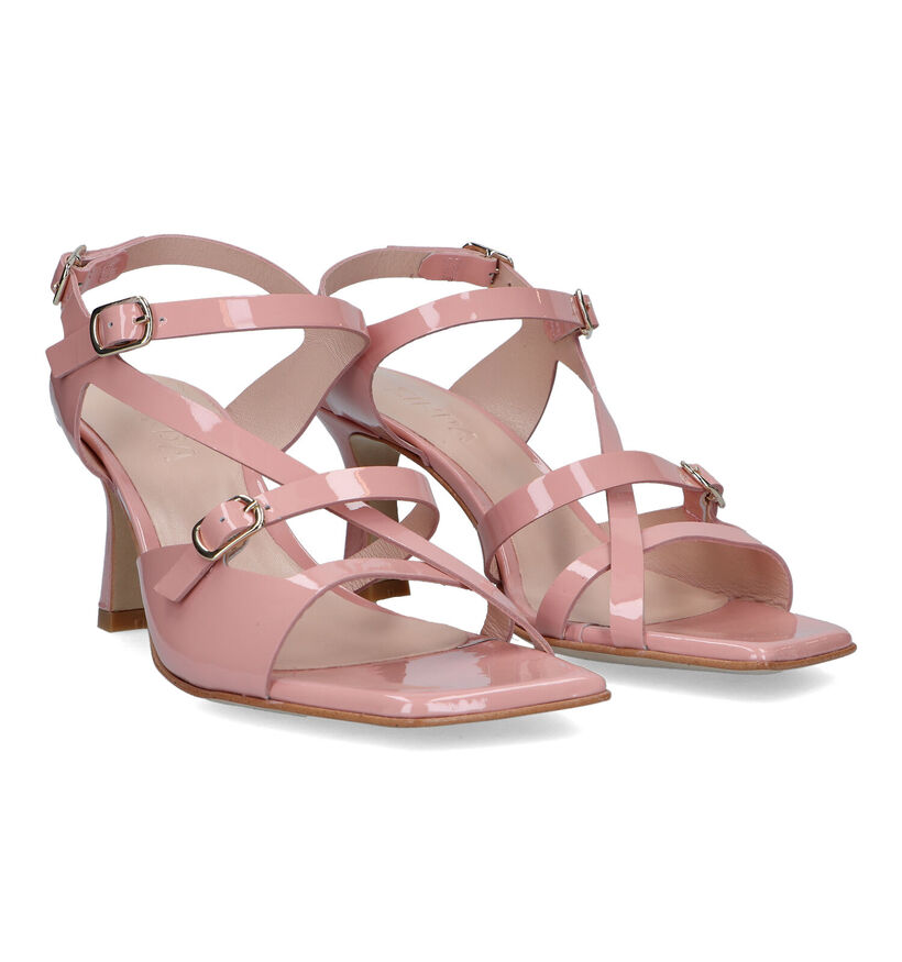 Zinda Sandales à talons en Rose pour femmes (325058)