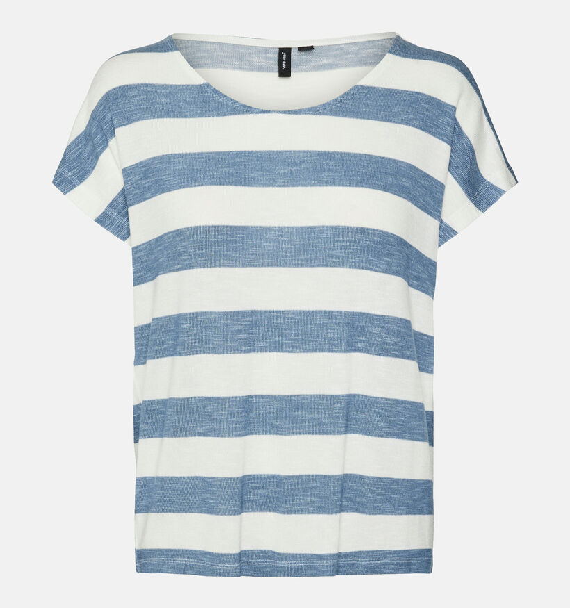 Vero Moda Wide Stripe Blauw T-shirt voor dames (345594)