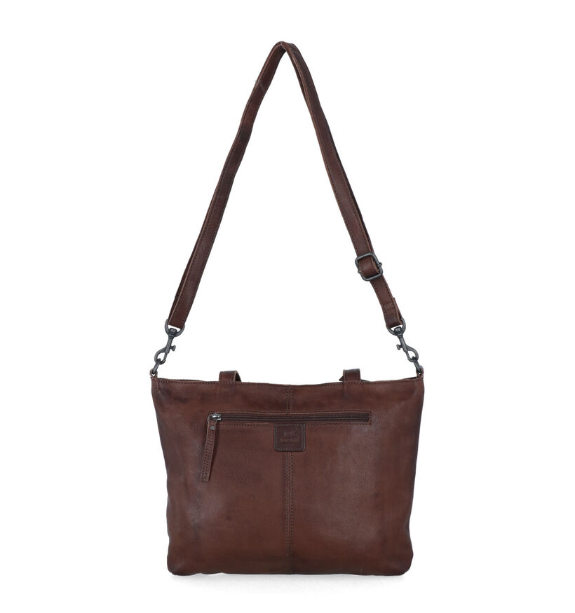 Bear Design Sac à bandoulière en Cognac pour femmes (334026)