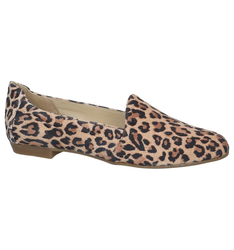 Loafers met Luipaardprint Via Limone in daim (246919)