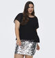 ONLY Carmakoma Zwarte T-shirt voor dames (374253)