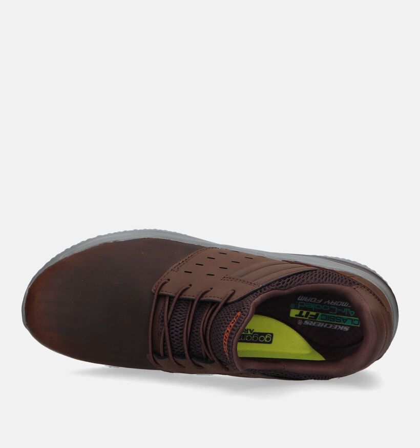 Skechers Delson 3.0 Ezra Cognac Slip-on Sneakers voor heren (327846)