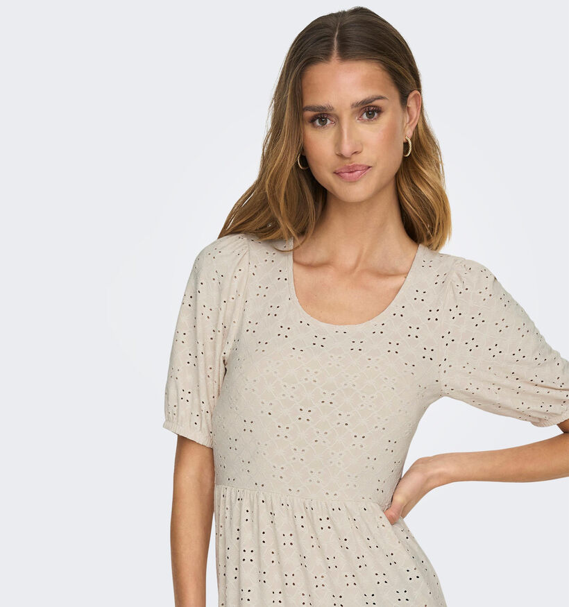 JDY Cathinka Ecru Midi Jurk voor dames (334346)