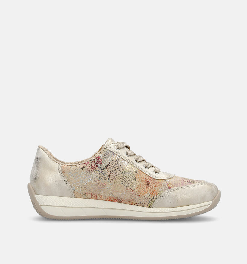 Rieker Gouden Veterschoenen voor dames (351226) - geschikt voor steunzolen