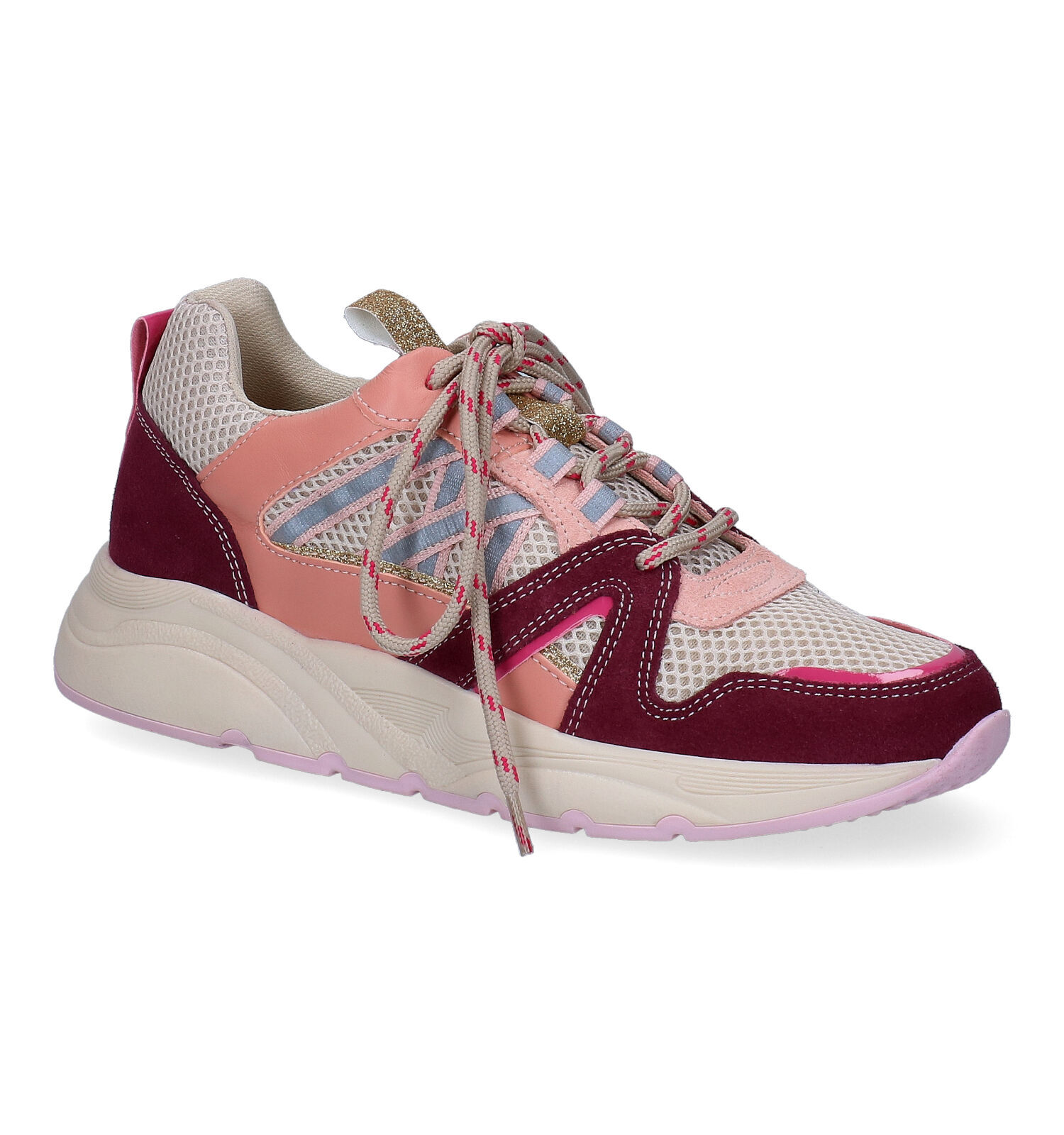 Poelman Bordeaux Sneakers Dames Sneakers Online op TORFS.BE
