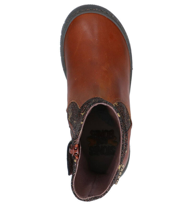 STONES and BONES Pemar Bottes en Bleu en cuir (255525)