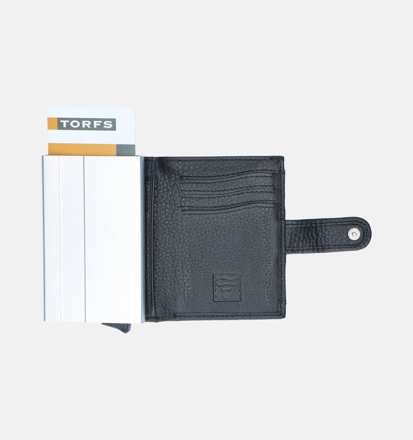 Crinkles Zwarte Overslagportemonnee voor dames (373860)