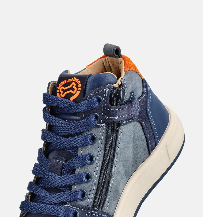 STONES and BONES Panky Blauwe Sneakers voor jongens (378179) - geschikt voor steunzolen