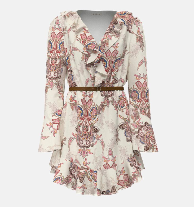 Guess Robe mi-longue en Rose avec Ceintur&eacute;e pour femmes (375885)