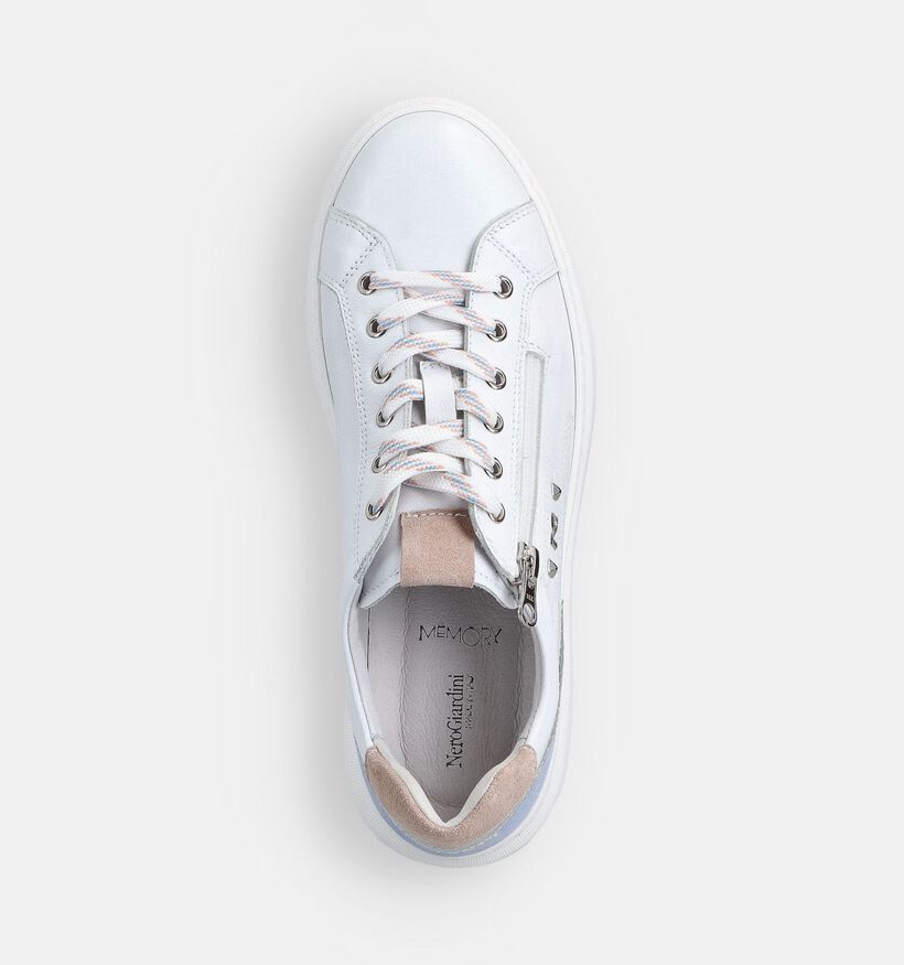 NeroGiardini Witte Sneakers met Rits voor dames (369090) - geschikt voor steunzolen