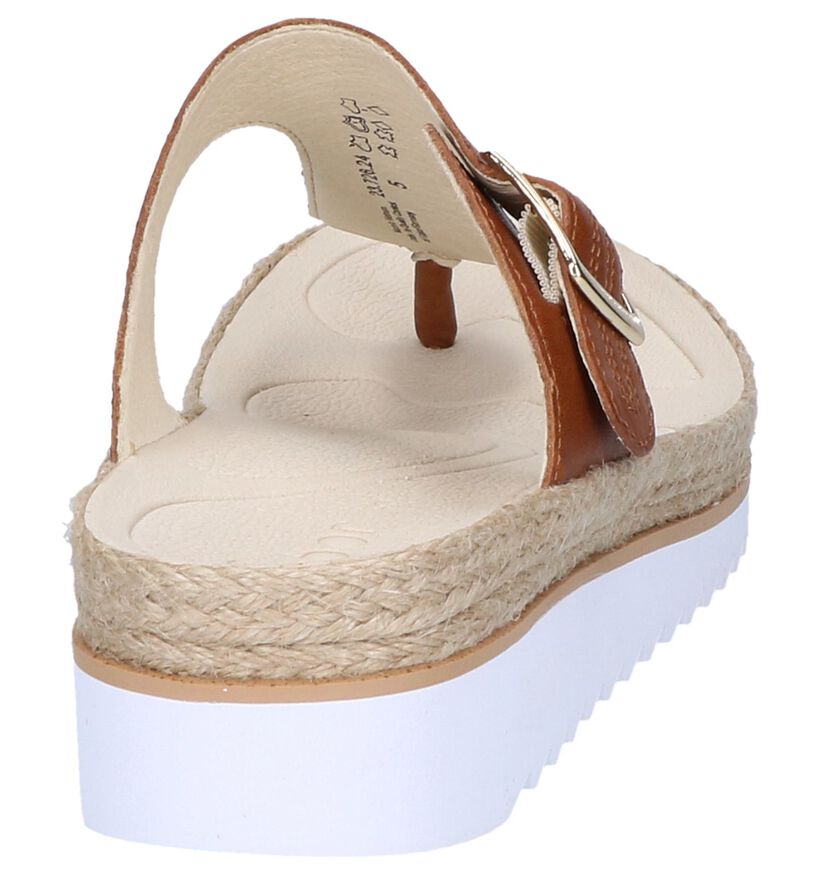 Cognac Teenslippers Gabor Best Fitting in leer (245585)