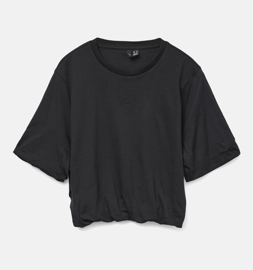 Vero Moda Penny Zwarte Cropped T-shirt voor dames (358791)