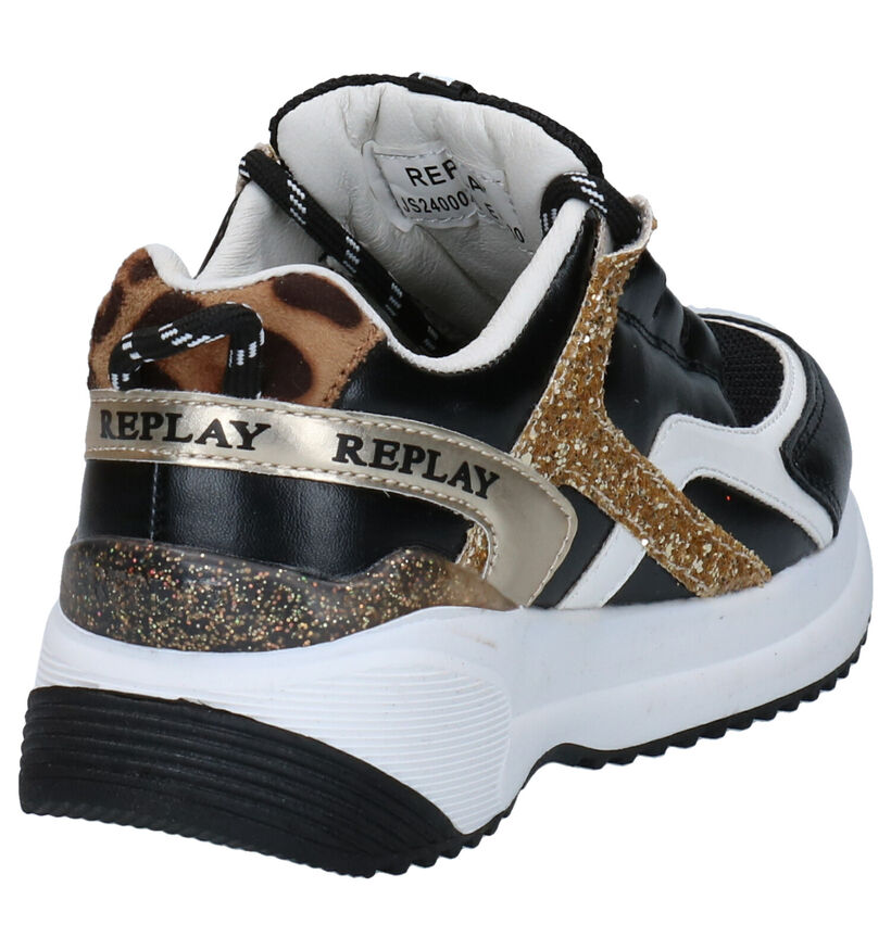 Replay Kumi Baskets en Noir en simili cuir (297586)